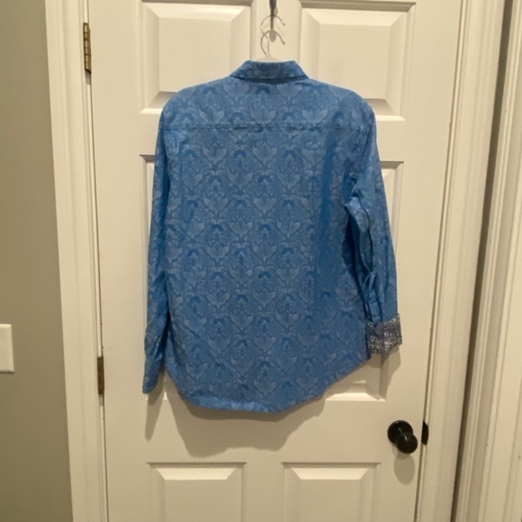 Robert Graham Bayview Cotton Shirt Paisley Damask 16537 - Picture 6 of 13